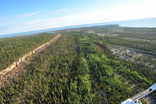 Photo 2019-177 : Aerial view of Whitebeach Point area looking northward showing beach ridges