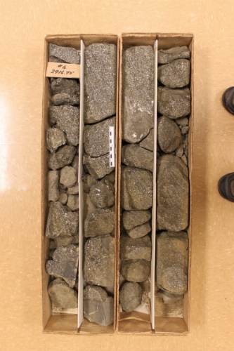 Photo 2019-339 : Photographs of core 1, Gjoa G-37 showing the entire cored interval. Scale bar is 10 cm in length.
