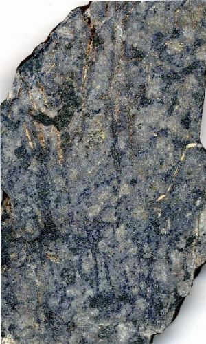 Photo 2020-827: Vein-type mineralizationwith dolomite, sphalerite, and galena, (± chlorite, tourmaline and quartz) and alteration patches with K-feldspar haloes  ...