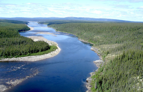 Photo 2021-128 : Section de la rivière Caniapiscau s'écoulant vers le nord