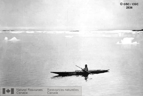 Photo 2836 : Kayak dans le détroit de Davis au large du cap Haven
