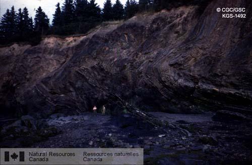Photo KGS-1492 : Plis dans les Horton Rocks à Walton (Nouvelle-Écosse) en 1960