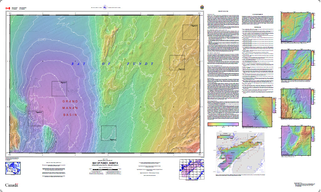 Simplified geological map of the area around the Bay of Fundy and